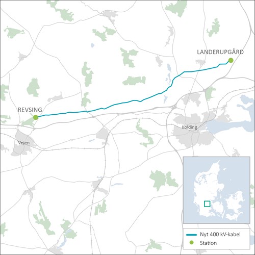 Linjeføring over Landerupgaard-Revsing